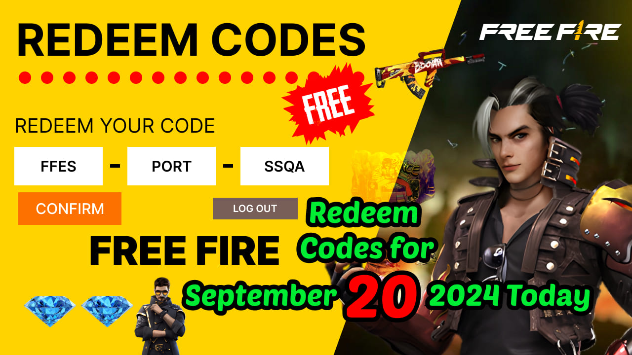 Free Fire Redeem Codes for September 20 2024 Today
